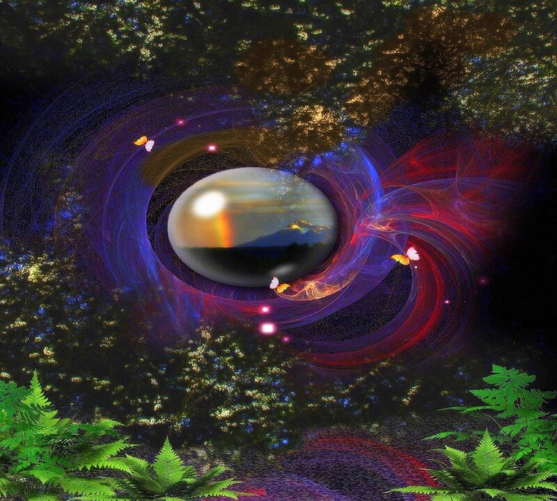 Eye-shaped Portal in Forest