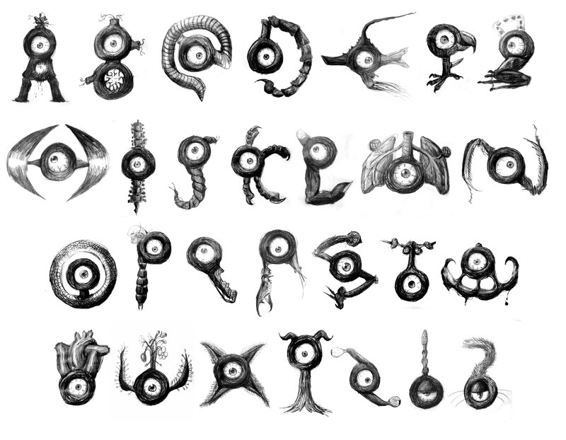 Eye-themed creature concept art