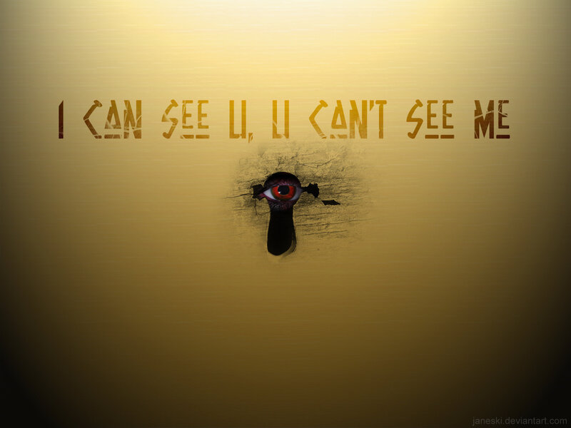 eye through a hole