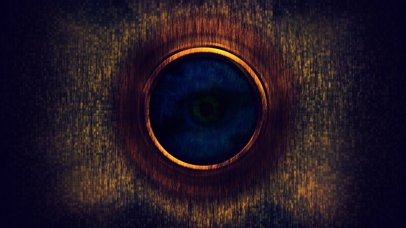 eye through a peephole