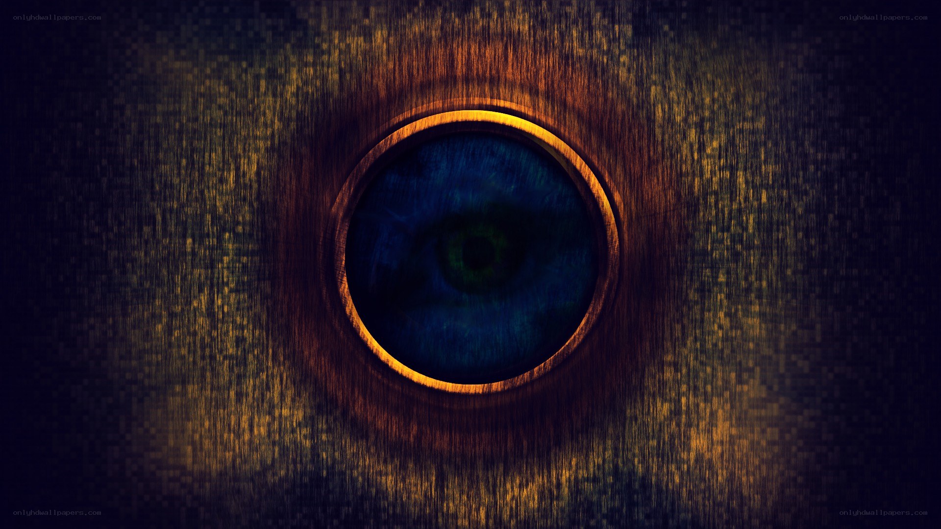 eye through a peephole
