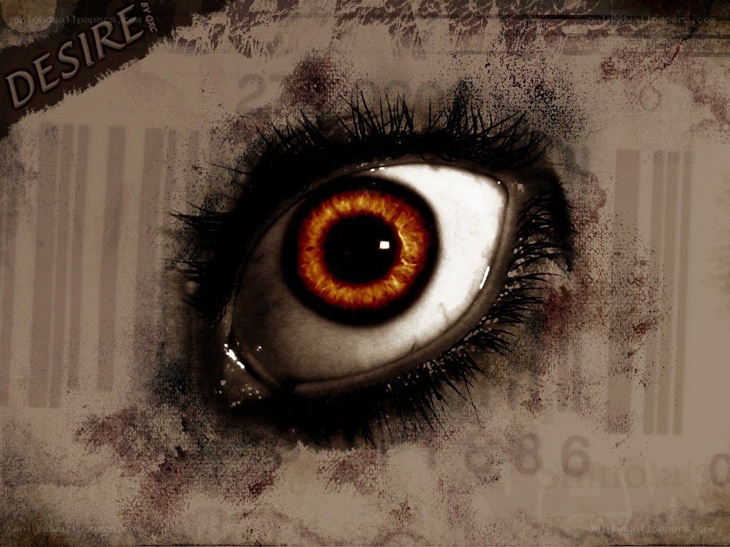 eye with barcode background