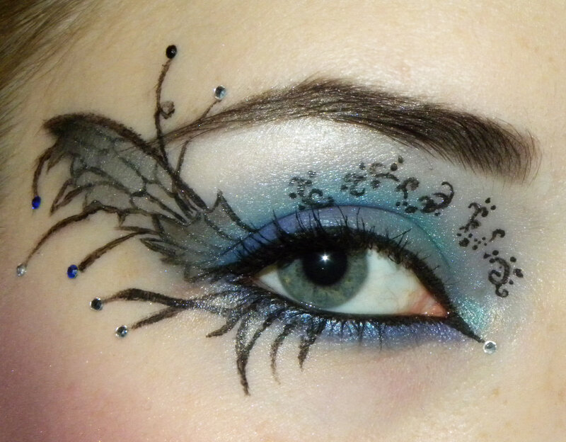 Eye with Butterfly Makeup