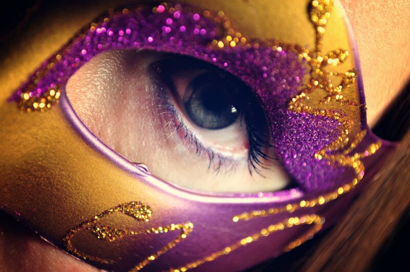 Eye with Carnival Mask