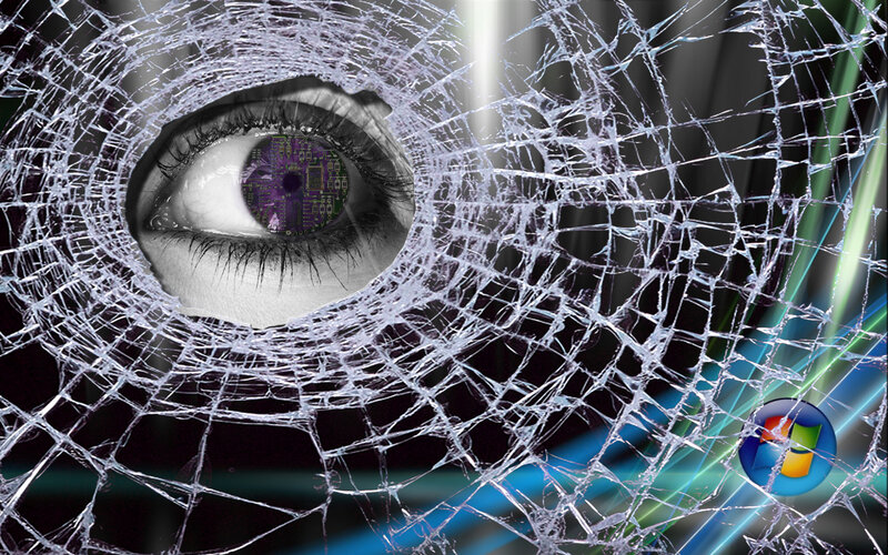 eye with circuit board iris