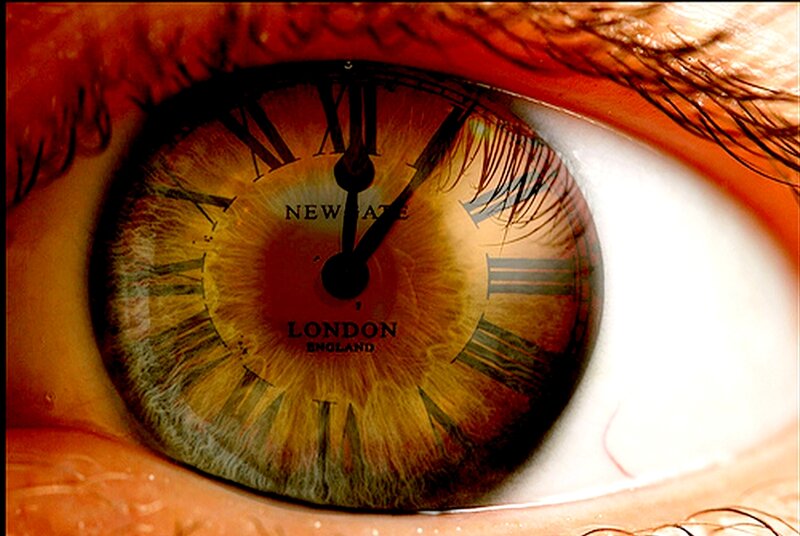 Eye with Clock Face — Brown
