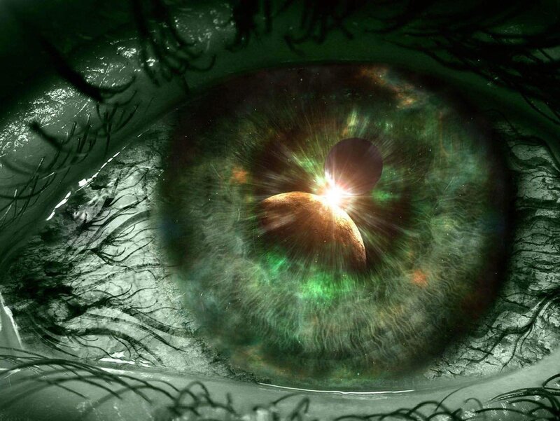 Eye with Cosmic Iris — Green