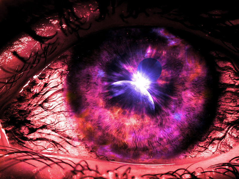 eye with cosmic iris