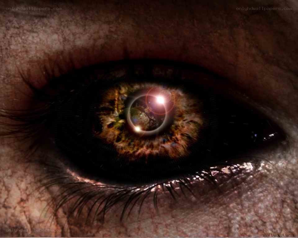 eye with cosmic reflection