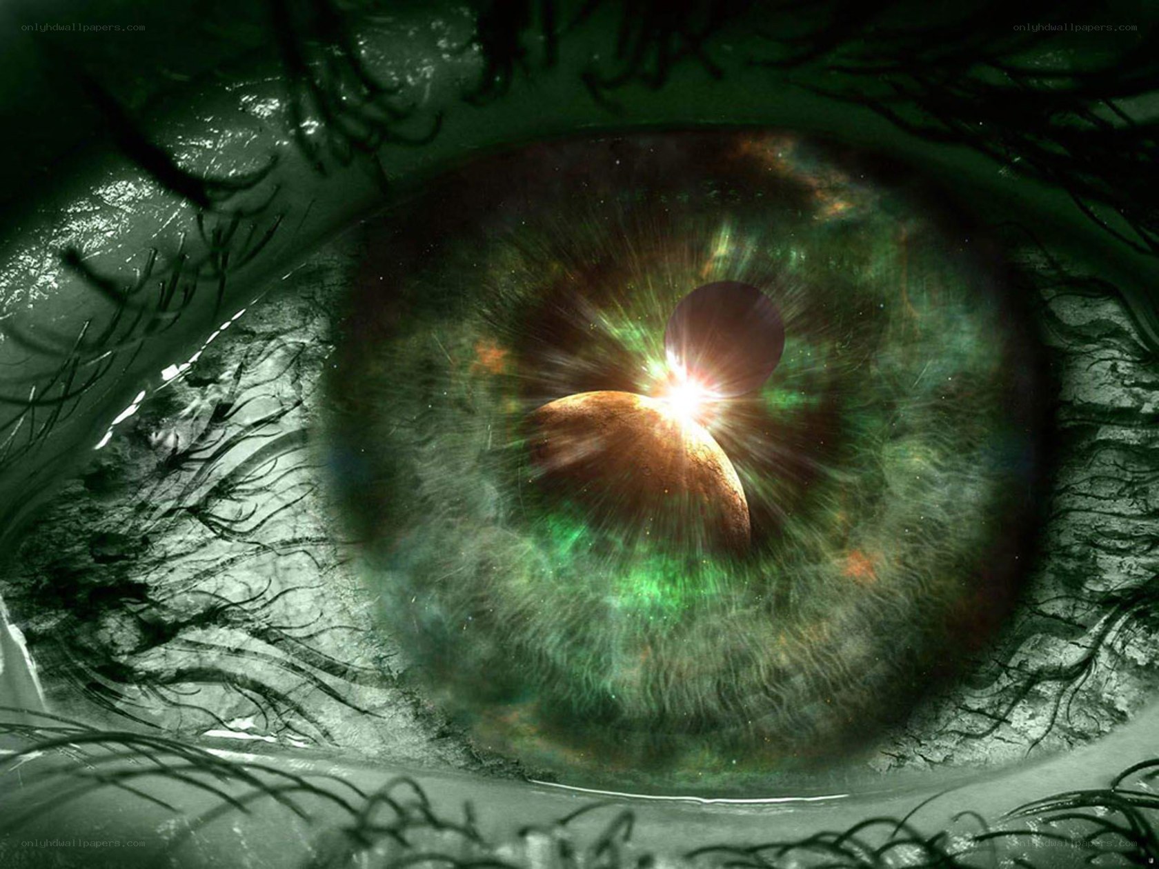 eye with cosmic universe