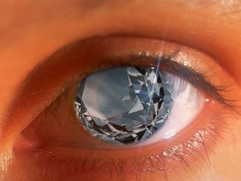eye with diamond pupil