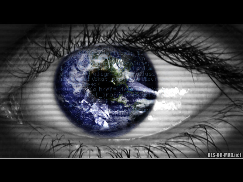 Eye with Digital Overlay — Black