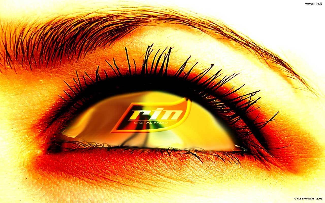 Eye with digital radio logo