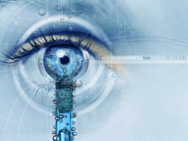 eye with digital tears