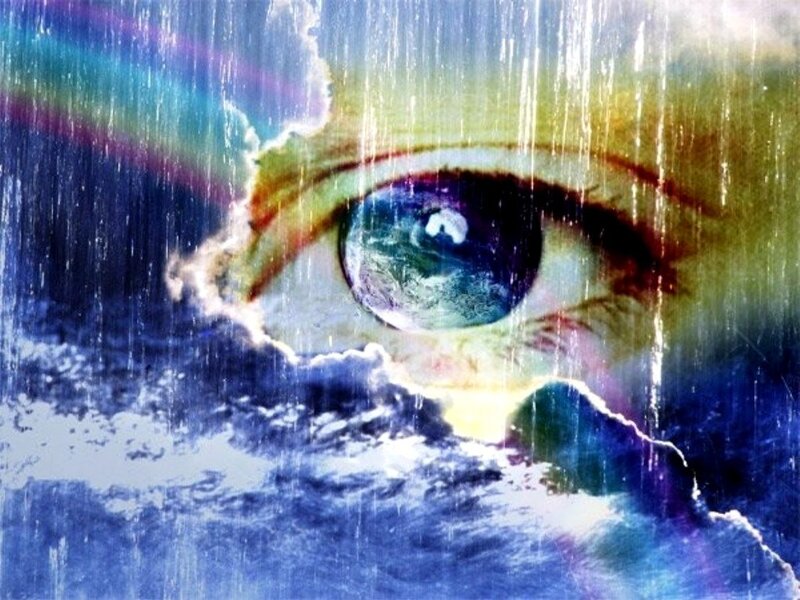eye with earth in pupil