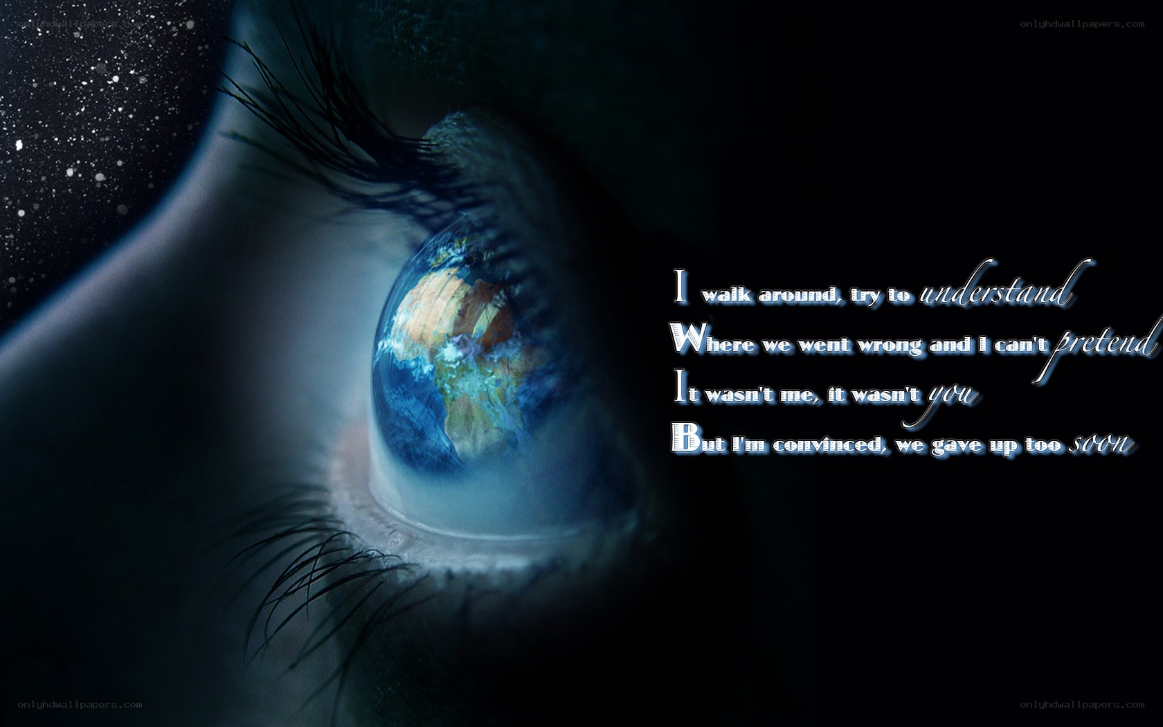 eye with earth reflection