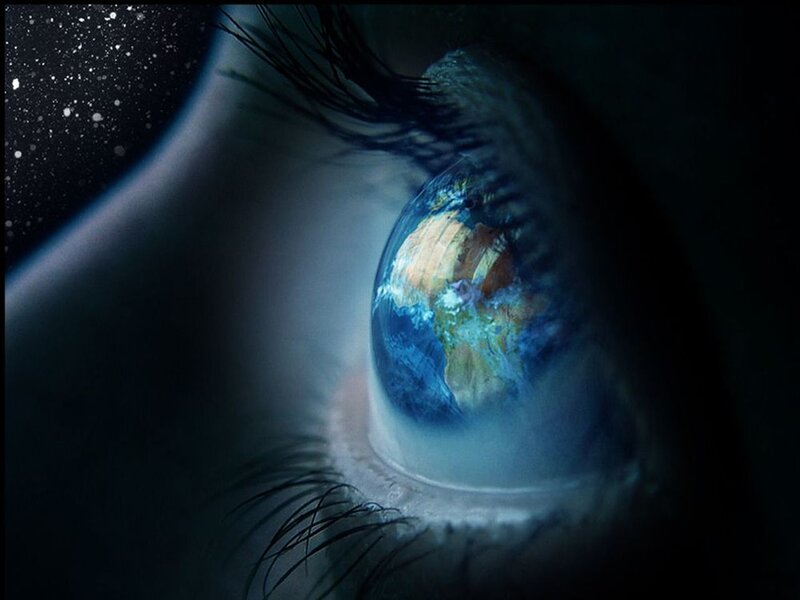 Eye with Earth Reflection — Blue
