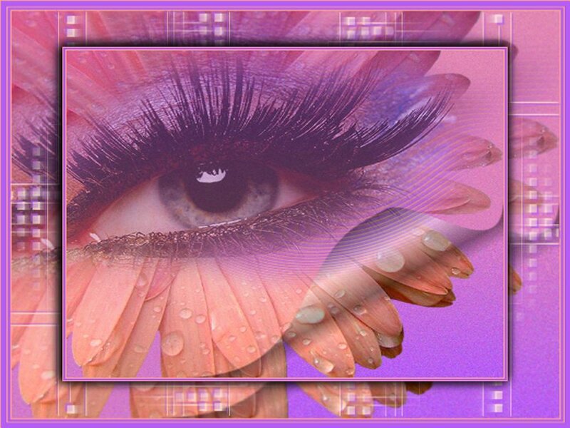 Eye with Flower Overlay