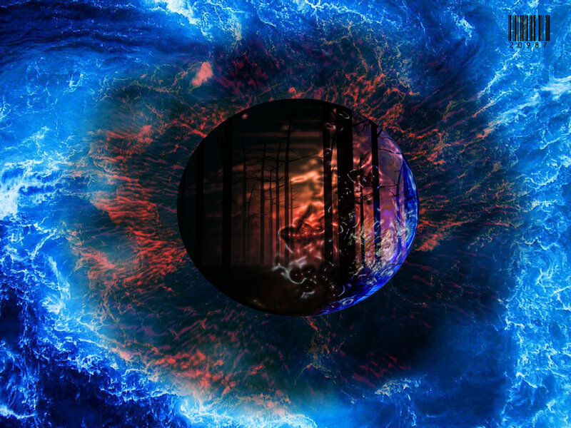 Eye with Forest Reflection — Blue
