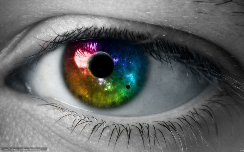 Eye with Galaxy Iris — Black