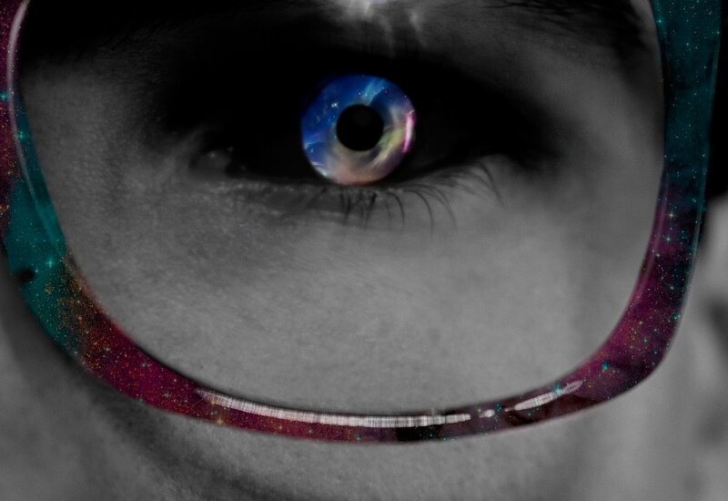 Eye with Galaxy Pattern