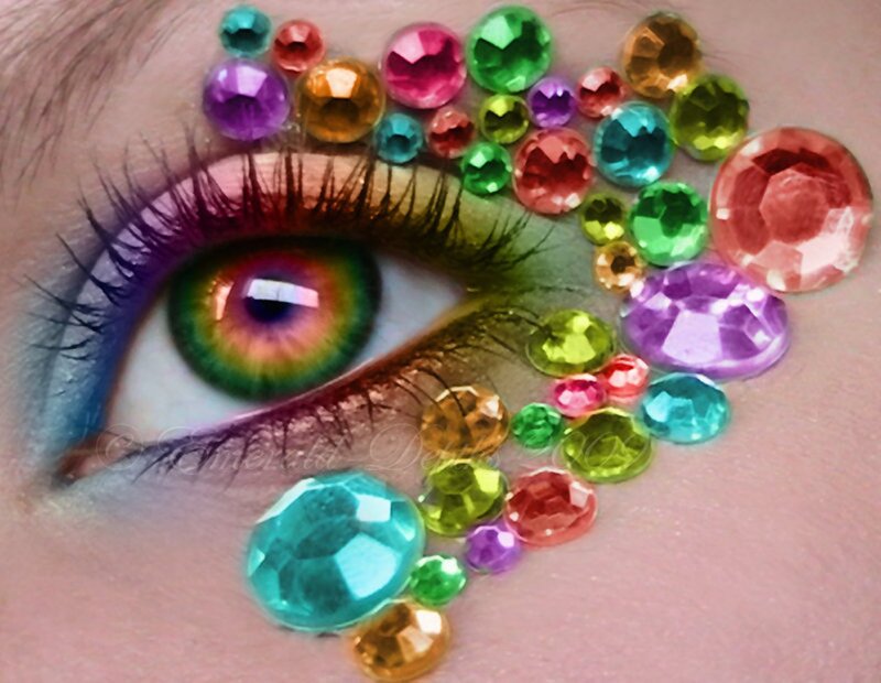 Eye with Gem Makeup