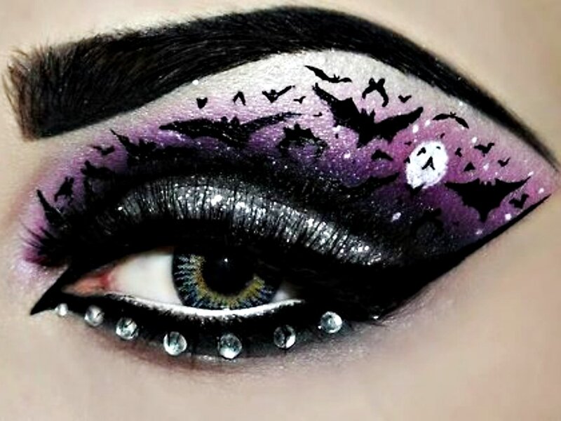 Eye with Halloween Makeup