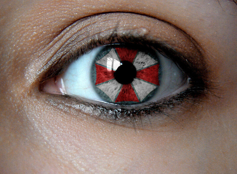 eye with logo in pupil