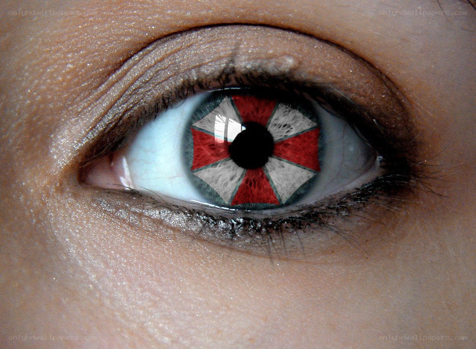 eye with logo in pupil