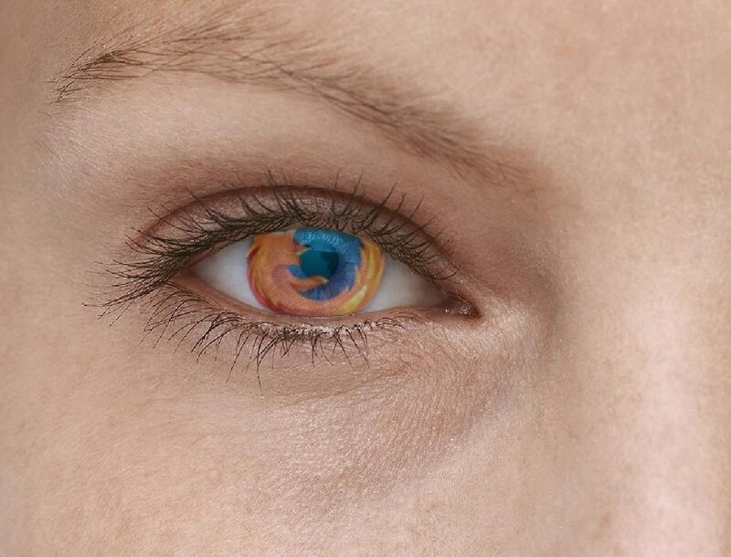 Eye with Logo Iris — Blue