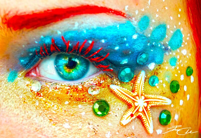 Eye with Makeup — Blue