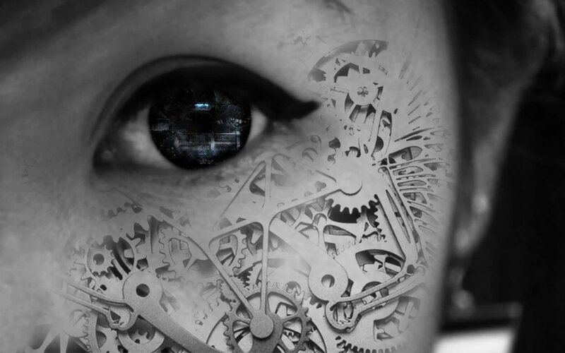 eye with mechanical gears