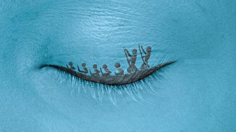 Eye with Painted Eyeliner
