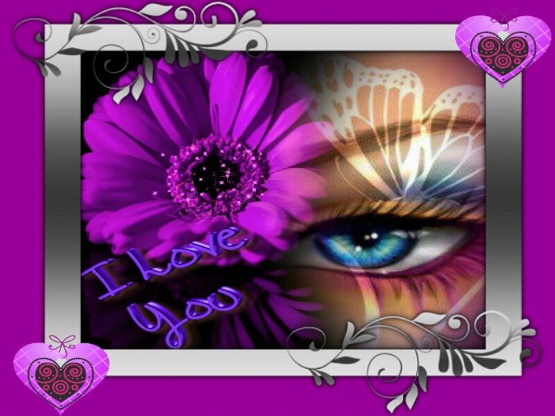 Eye with Purple Flower