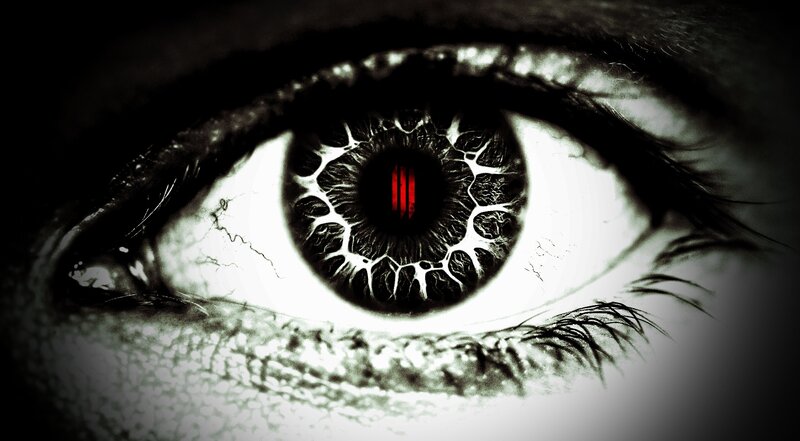 eye with red symbol