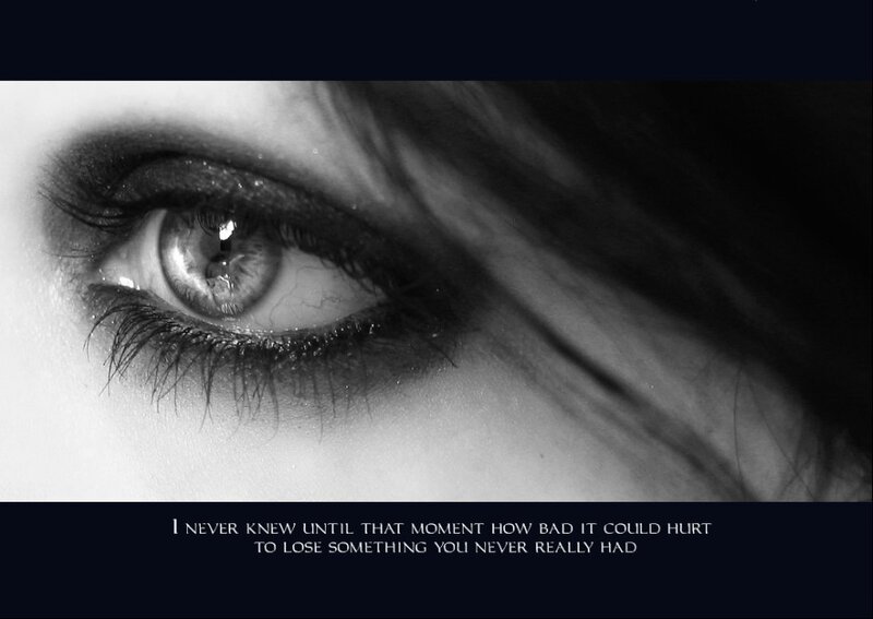 eye with sad quote