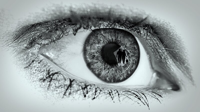 Eye with Silhouettes