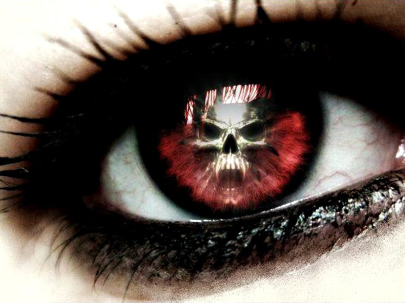 Eye with Skull Reflection — Black