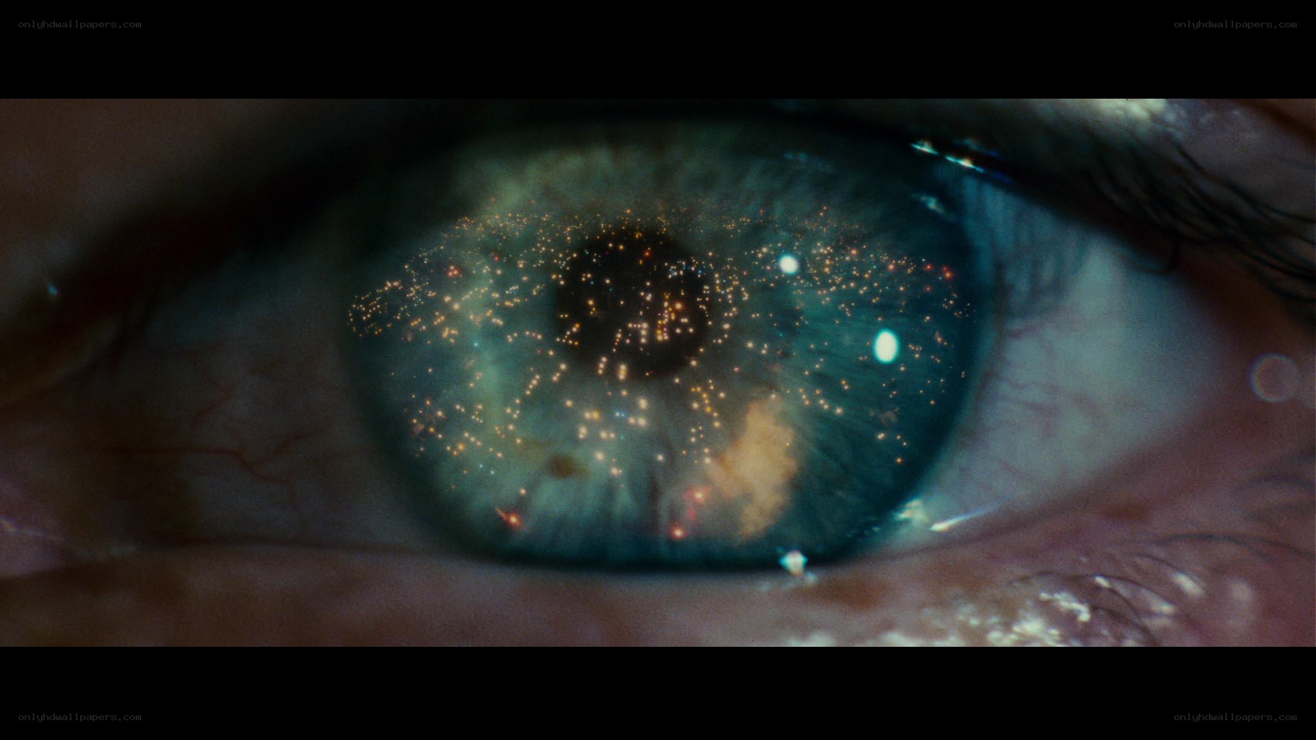 eye with starry reflection