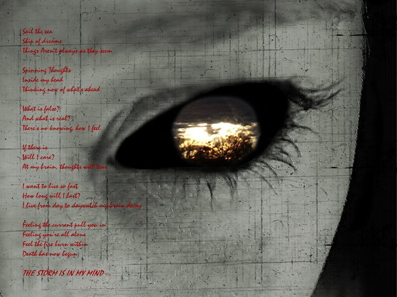 Eye with Sunset Reflection — Black, Dramatic