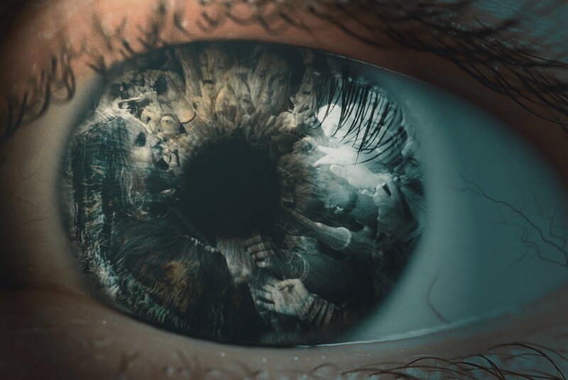 Eye with Surreal Reflection