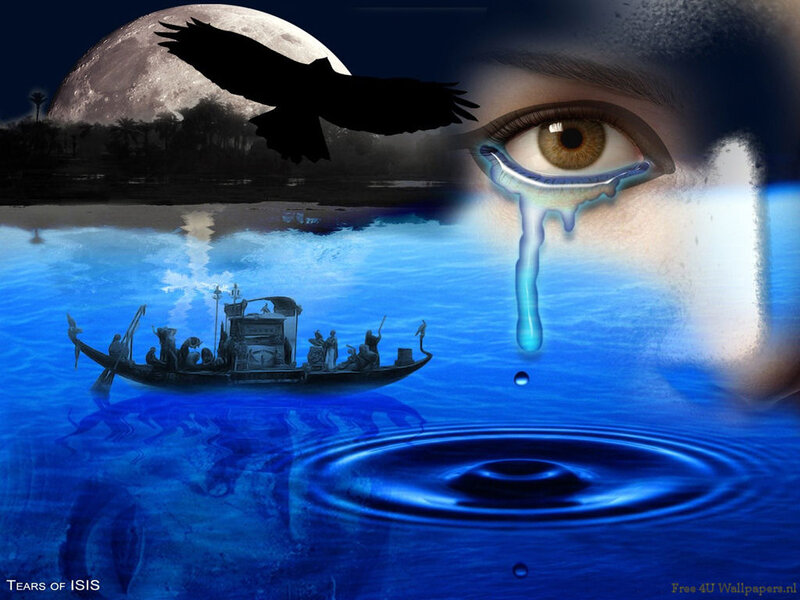 Eye with Tear Drop — Blue