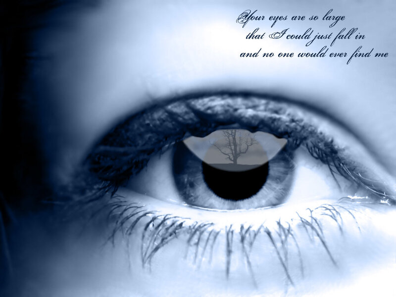 eye with tree reflection