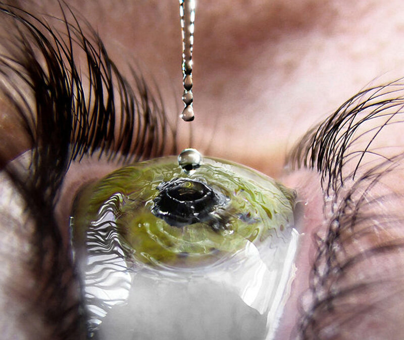 Eye with Water Droplet — Green