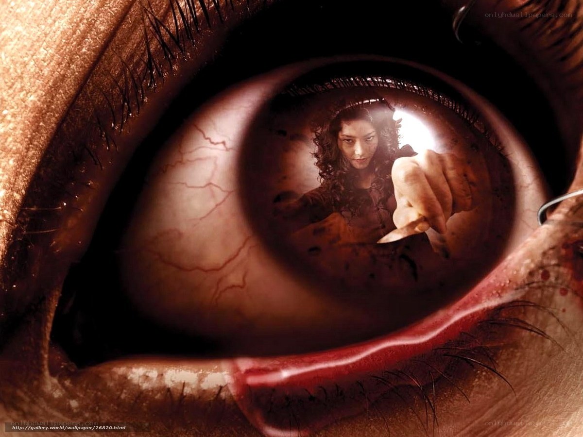 eye with woman reflection