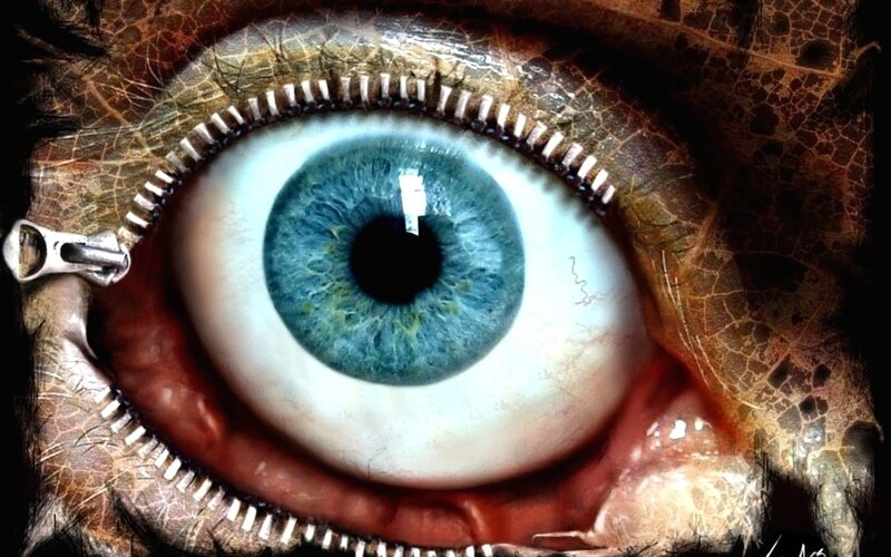 eye with zipper design