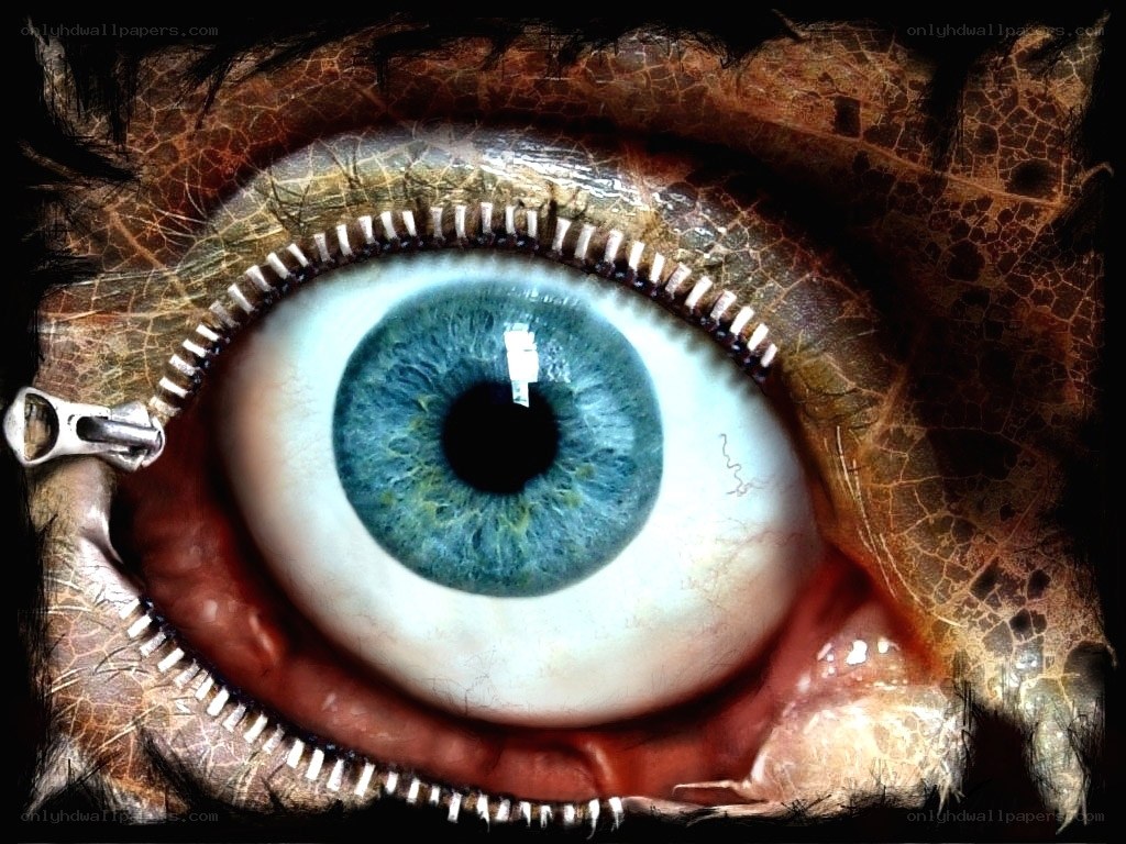 eye with zipper texture