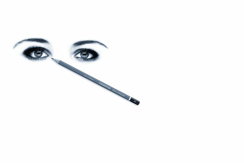 Eyes Drawn with Pencil