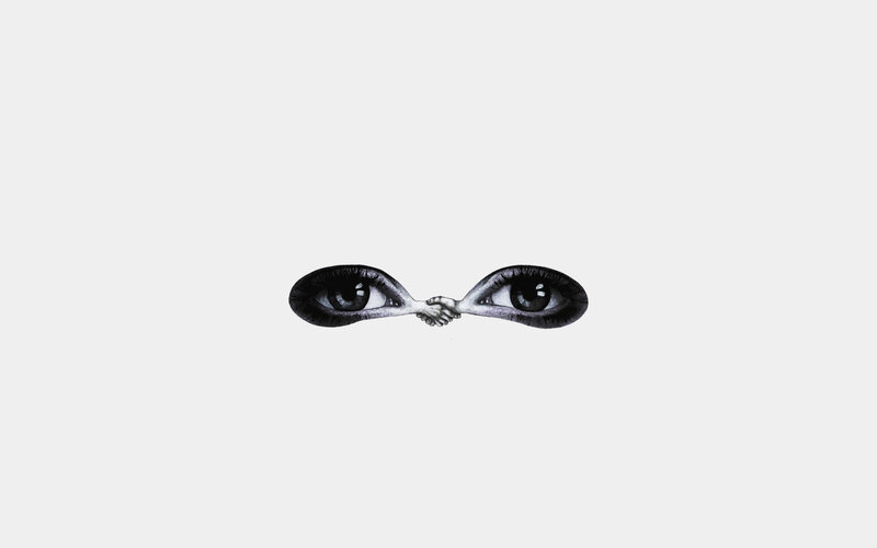 eyes holding hands