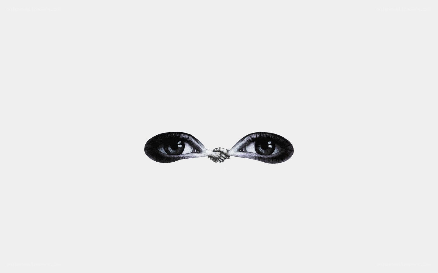 eyes holding hands